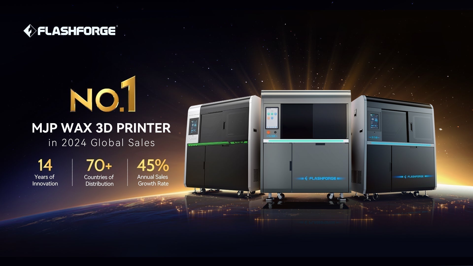 Flashforge's NO.1 MJP WAX 3D PRINTER IN 2024 global sales