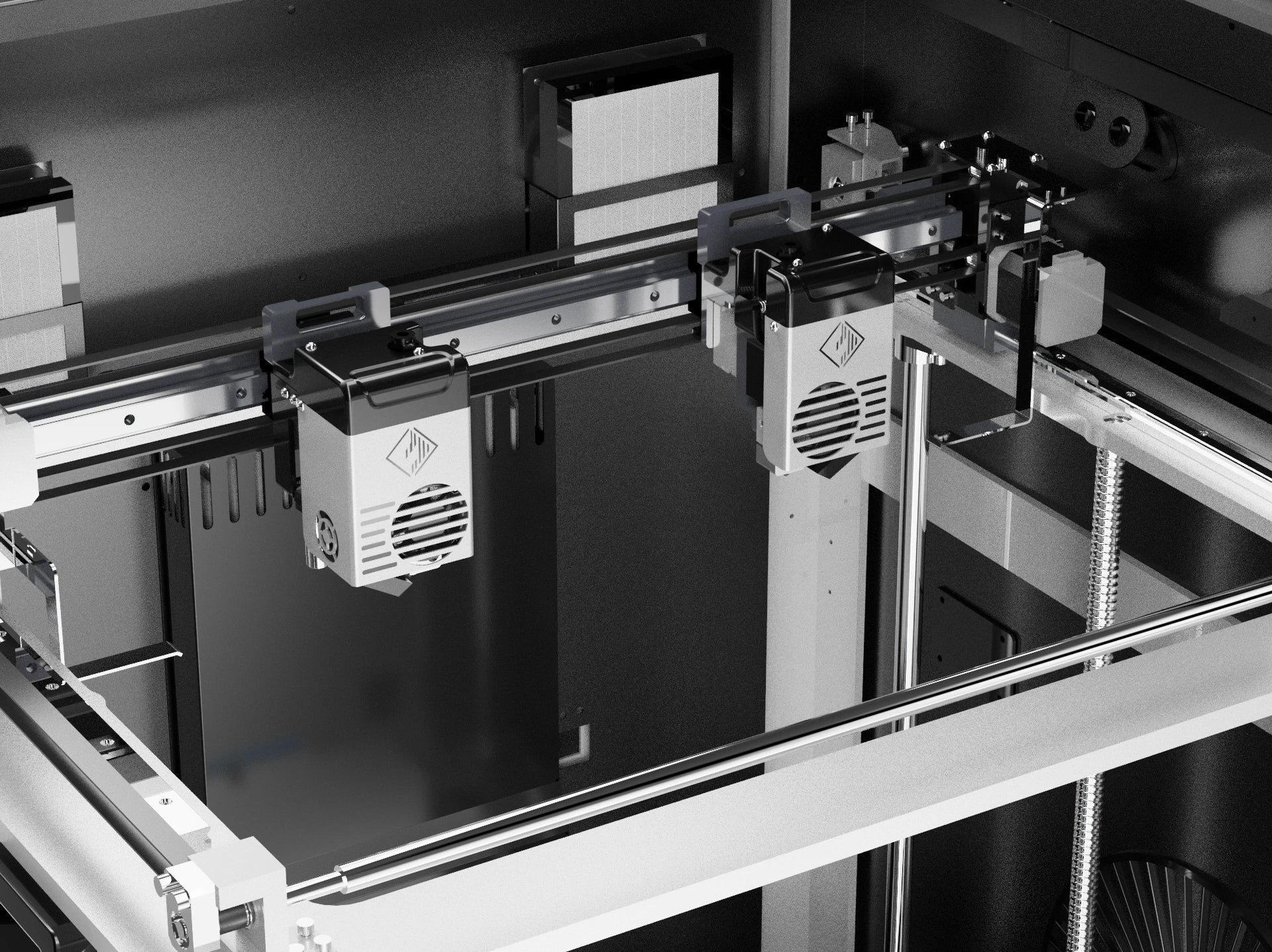 Dual independent extruders of Flashforge Creator 4 3d printer