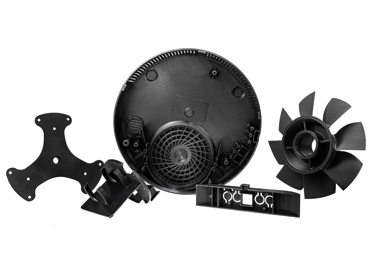 Carbon fiber shell model printed with FlashForge Creator 4 3D printer