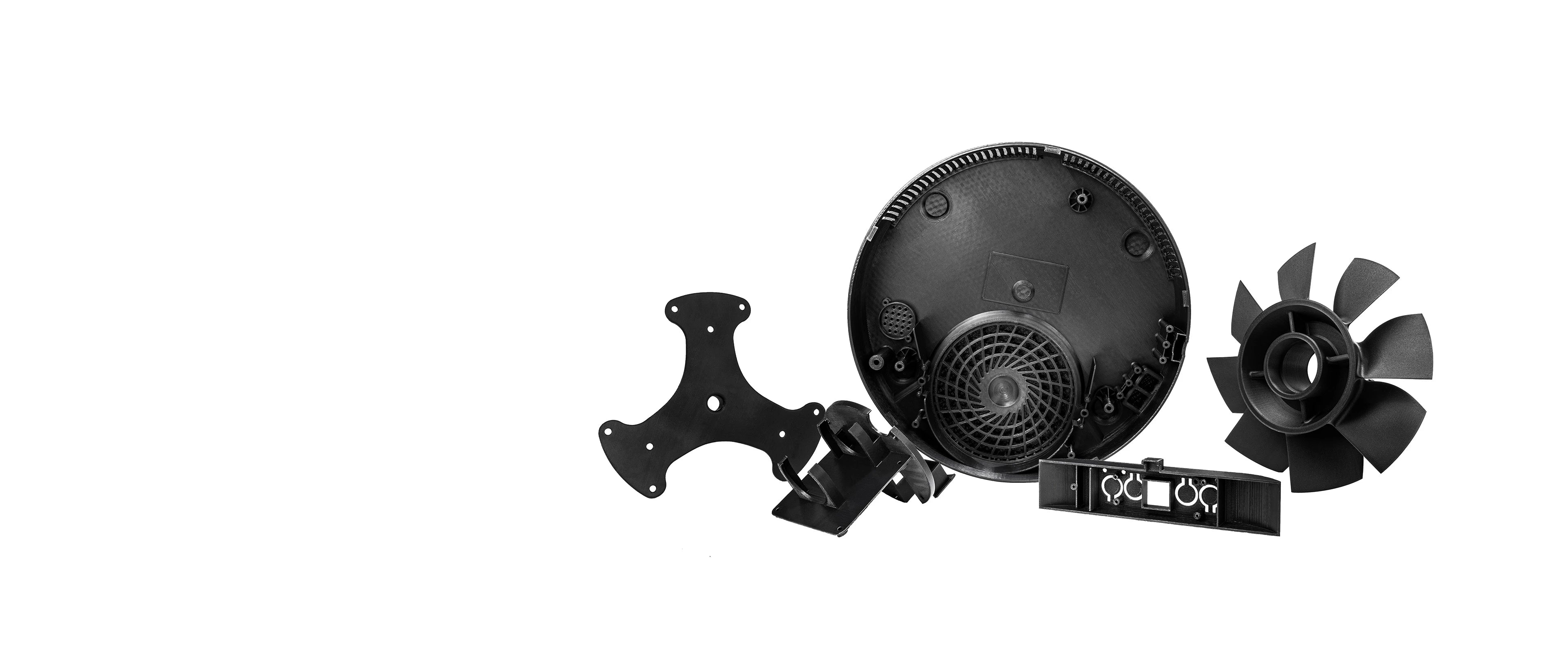 Carbon fiber shell model printed with FlashForge Creator 4 3D printer