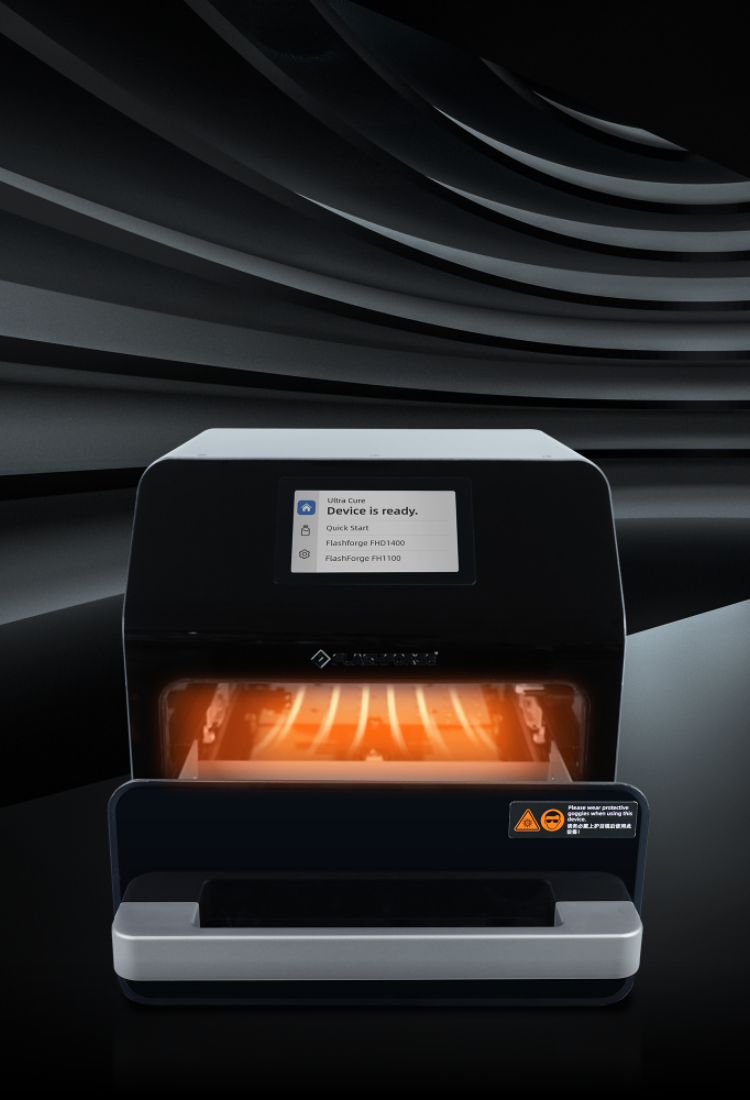 functional features of flashforge ultra cure 3d printer