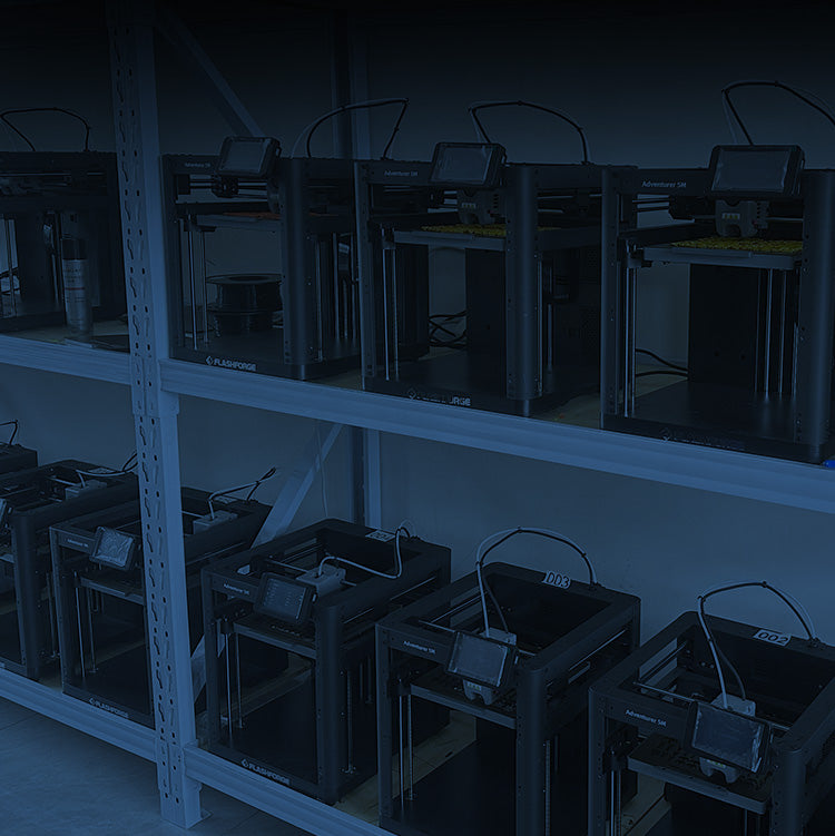 3d print farm with adventurer 5m 3d printer