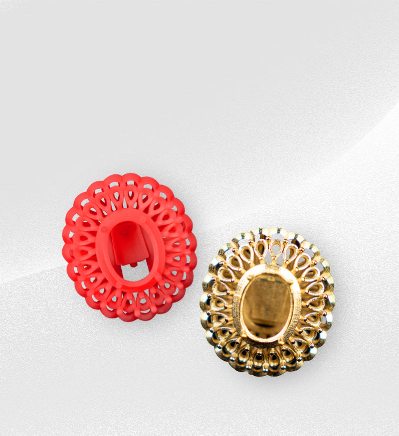 k gold 3 ring made using waxjet 510 3d printing technology
