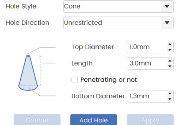 Add Holes to Models