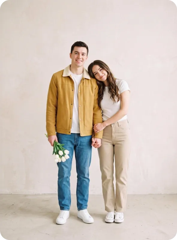 He said, 'Flowers wilt, this one won't.' In the figurine, he is wearing the y...