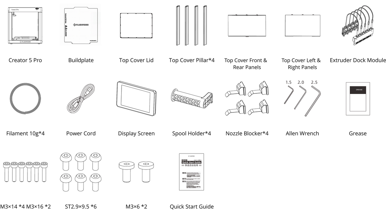 packing list